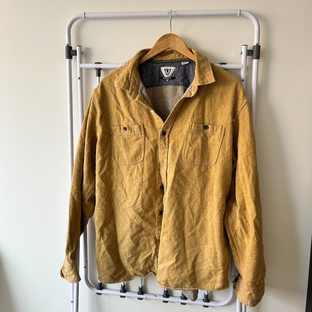 Volcom Flannel - Mustard Yellow - Men's Large